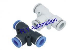 China One Touch PE Union Pisco Tee Plastic Metric Pneumatic Tube Fittings wholesale