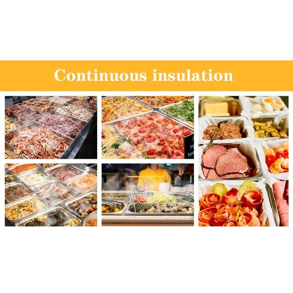 Fast Food Electric Buffet Bain Marie with Stainless Steel Material at 1440*350*305mm