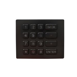 Durable 16 Keys Metal Numeric Keypad Backlit Brushed Stainless Steel