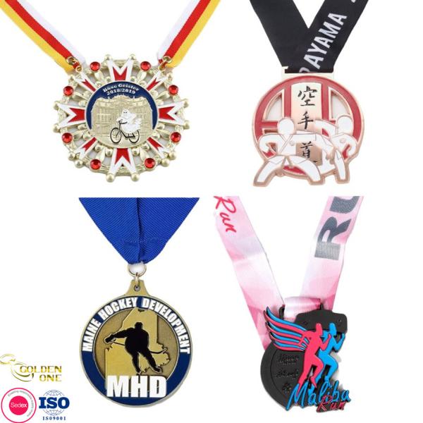 Football Game Metal Sports Medal Black Running Nickel Plated Competition Zinc Alloy