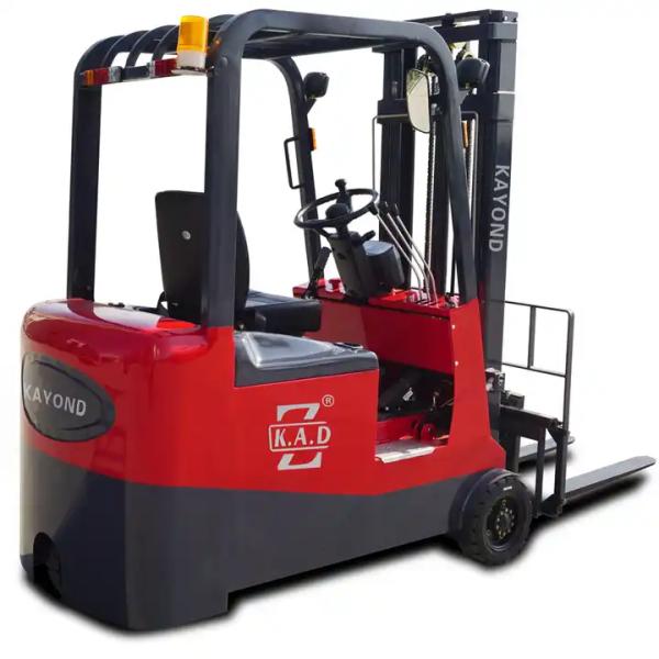 KAD High efficiency CE approved sell three wheels Electric Forklift 1500KG with lithium battery