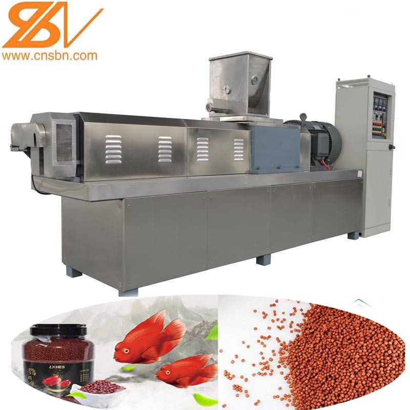 Automatic 500kg/H Double Screw Floating Fish Feed Machine