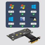 New VersionM.2 NGFF nvme M-key SSD to PCI- E 4X Extension Cable With magnetic