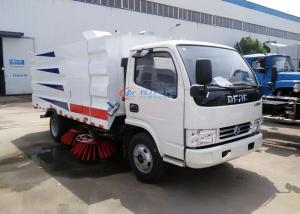 China 95HP Dongfeng 4X2 Street Sweeper Vacuum Truck , 5CBM City Street Sweeper Truck wholesale