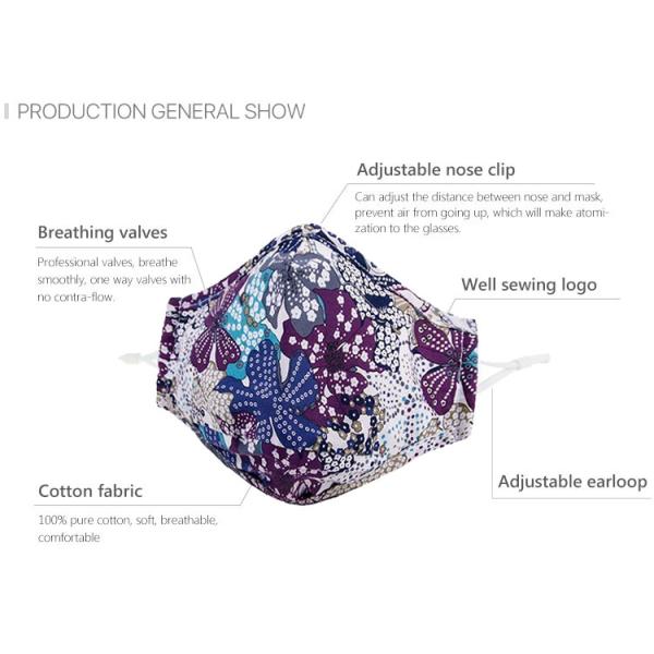Ventilation Ice Silk Cotton Reusable Face Mask
