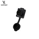LP Series 4 Pin Plastic M16 Radio Frequency Interference Socket Panel Waterproof