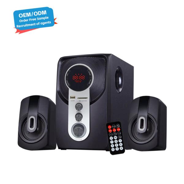 Quality 4" Wooden 40 Watt BT Subwoofer PC Computer Multimedia 2.1 Speaker with Optical Input for sale
