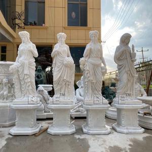 China Four Seasons Marble Statues Life Size Greek Goddess Stone Sculpture White Outdoor Garden Decoration wholesale