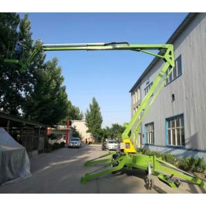China Trailer Mounted Access Platform Articulating Boom Lift 500kg Loading wholesale