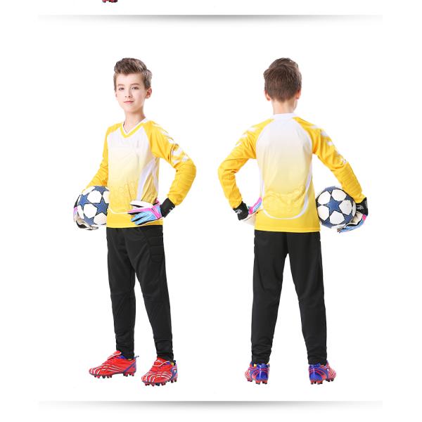 Football goalkeeper uniform Children's anti-collision goalkeeper suit Customized set boys' thickened primary school jersey