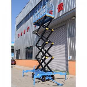 China 14m Portable Hydraulic Double Scissor Lift  Aerial Work Platform Ladder Vertical Mast Lift wholesale
