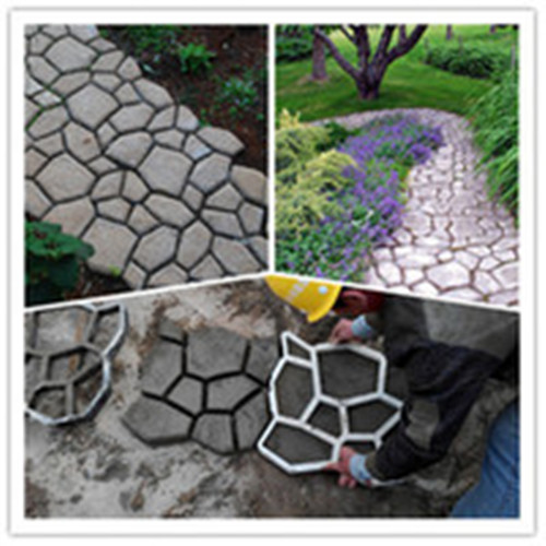Precast Garden Path Concrete Forms , Interlocking Concrete Stepping Stone Molds