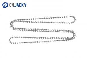China Polish Silver Stainless Steel Ball Chain , Durable Beaded Dog Tag Chain wholesale