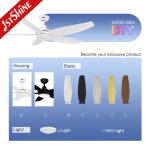1/ 4 / 8 Hours Timming Plastic Blade LED Ceiling Fan With Remote Smart App
