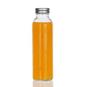 China 350ml 2 Oz Juice Bottles Clear Glass Beverage Bottle With PP Lid on sale