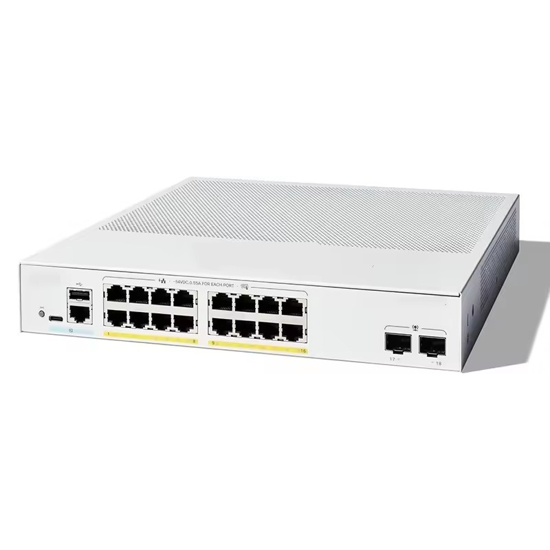 16-Port POE Switch C1300-16FP-2G GE c1300 Series with SNMP Function and 1 GB