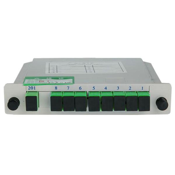 SC APC 1x8 Optical Fiber Splitter, cassette plc fiber optic splitter fTTH