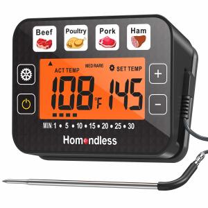 China BBQ 1 Probe NSF 572F Food Meat Thermometer With Backlight wholesale