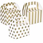Elegant Pattern With Handle For Candy And Cake Cardboard Storage Boxes