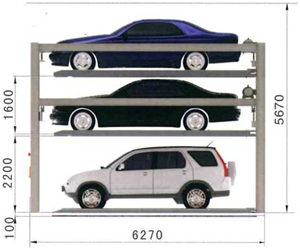 CE Automated Multilevel Car Parking System 2000kg IC Card