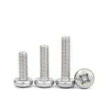 China DIN7985 SS304 Stainless Steel Phillips Cross Recessed Round Pan Head Machine Screw for sale