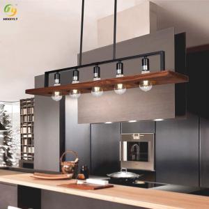 China Used For Home/Hotel Hot Sale Nordic Style Iron Wooden Pendant Light wholesale