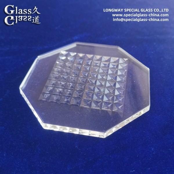 Quality Custom Clear Textured Pyrex Led Cover Lens For Led Lighting Output for sale