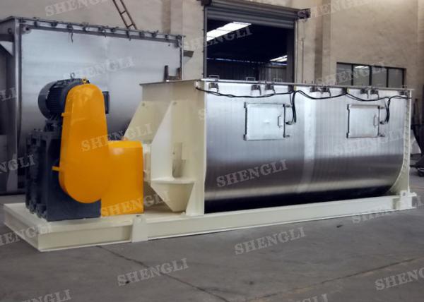 Quality Mild Steel Single Paddle Blender , High Power Horizontal Paddle Mixer for sale