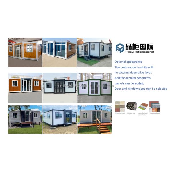 Wooden Houses in Customized Color EU Prefabricated 20ft Three Bedroom Expansion House