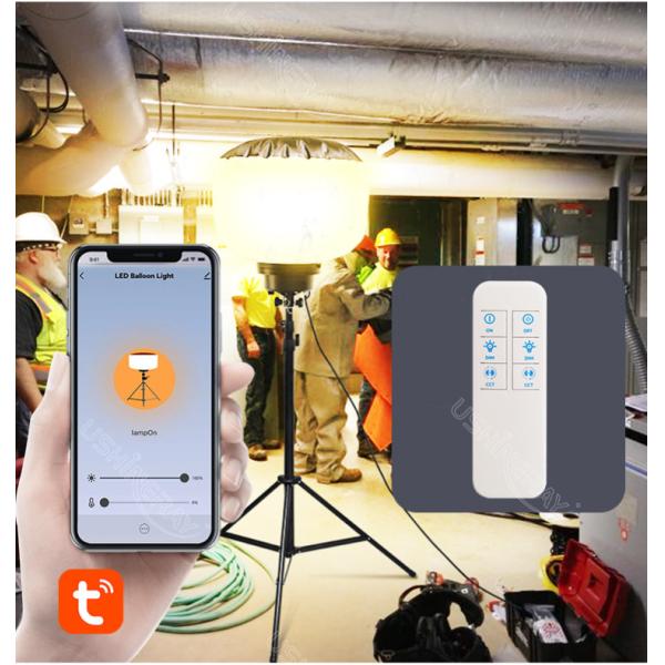 IP65 Temporary Construction Lights 200W LED Balloon Construction Light Tower For Filming