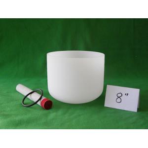 Seven Frosted Quartz Crystal Singing Bowls Note G