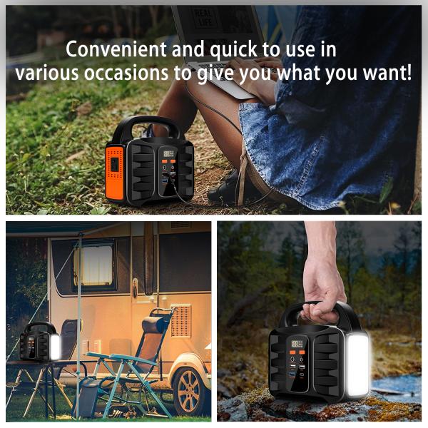 Lithium Battery Portable Solar Generator Station 150W Laptop Camping Emergency