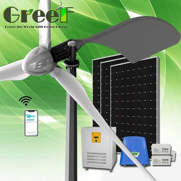 Quality 1KW High Output On Grid Hybrid Solar Wind Turbine Generator System for sale