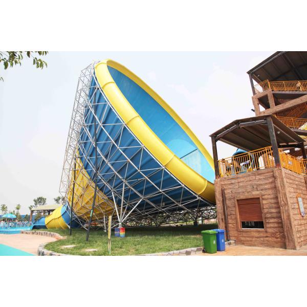 Super Tornado Fiberglass Water Slides With 14.6m Platform Height