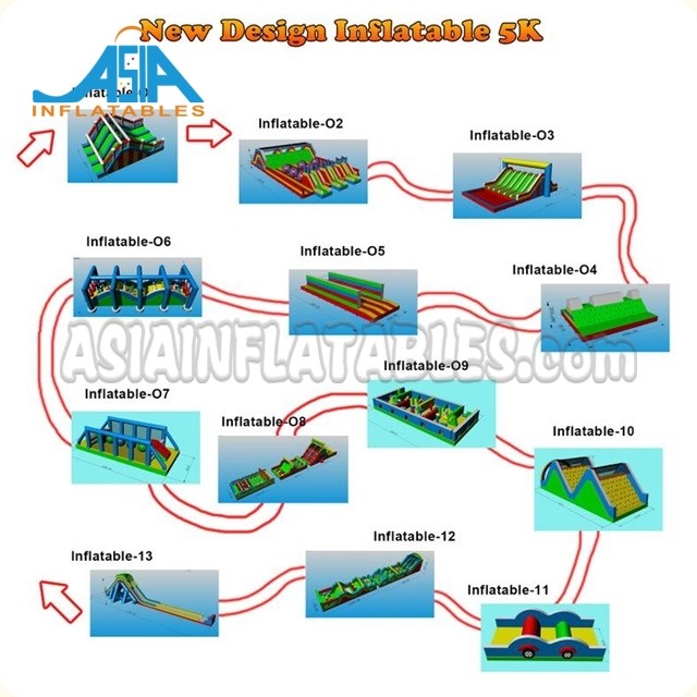China High Security Inflatable Challenge Obstacle Course With Logo CE ROHS wholesale