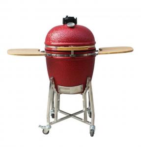 China 22 Inch Kamado Grill High Degree Fired Resistance Outdoor Charcoal Grill Red color on sale