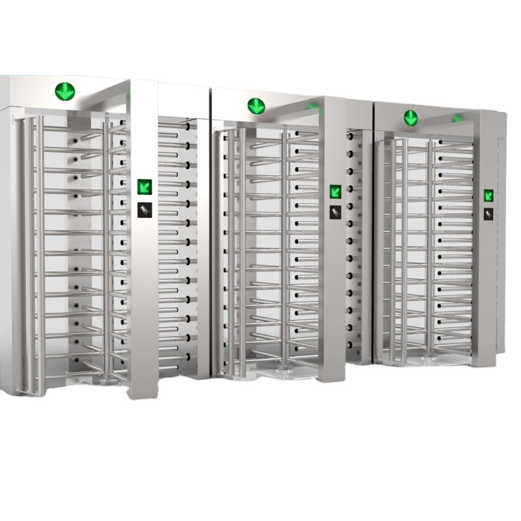 Security Fingerprint Electronic Security Turnstiles , Full Height Optical Turnstiles