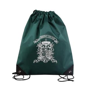 China 210D Polyester Woven Packaging Bags Dark Green Single Side Image For Advertising on sale