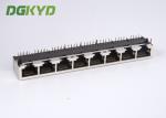 KRJ-56B8P8C1X8NL 8 contacts 8 position rj45 modular connector 1X8 multiple port