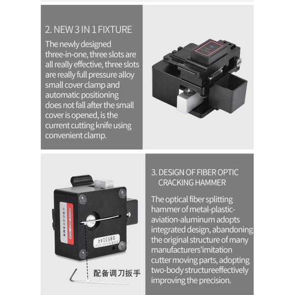 48000 cutting Fiber Optic Cleaver Tool , Single Fiber FCC High Precision Fiber Cleaver