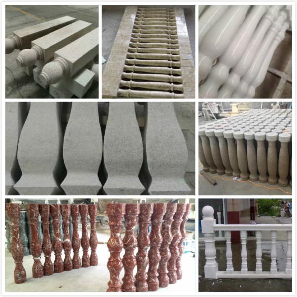 PLC / CNC Four Pcs Baluster Cutting Machine For Pillar,column Base And Column Caps Roadblock