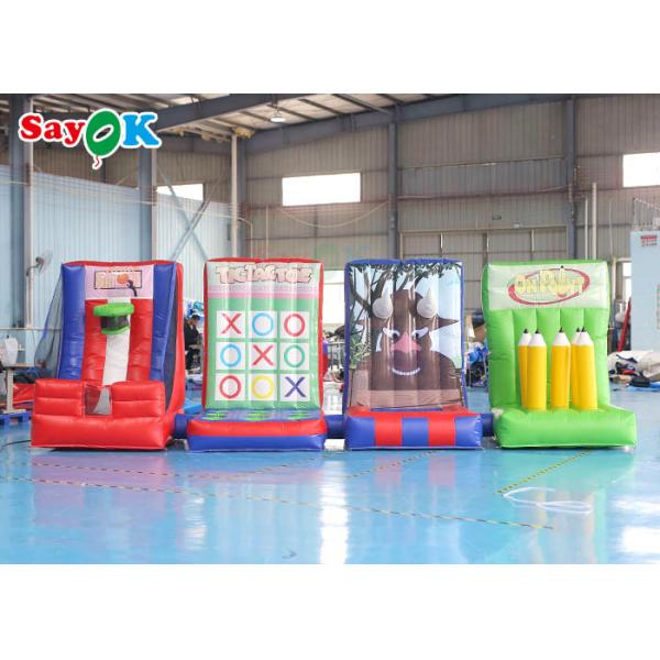 Interactive Tarpaulin Inflatable Sports Games For Team Building Screen Printing