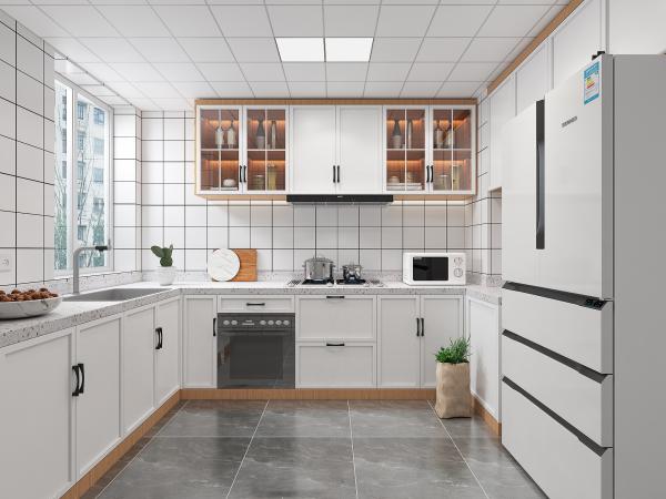 Quality Custom Modern Kitchen Cabinet With Hardware And Particle Board Door Material for sale