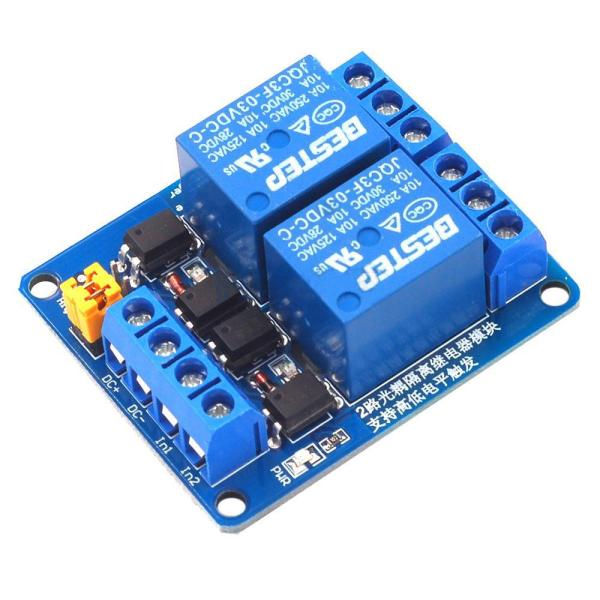 Quality 2 Channel Relay Module with Dual Optocoupler Isolation 3.3V 5V 12V 24V Power Supply Module for sale