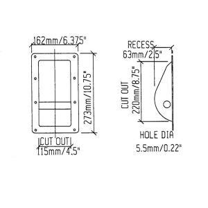 Recessed Steel Bar Handle of Speaker, MS-H1012