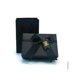 Rectangle Square Bow Tie Cardboard Jewelry Boxes With Drawers