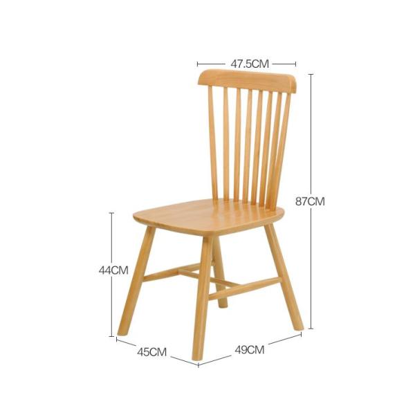 Nordic solid wood Windsor chair solid wood dining chair back chair exit simple oak restaurant chair