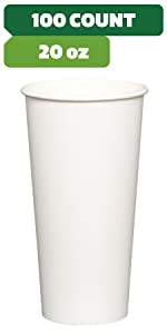 20 oz 100 paper cups