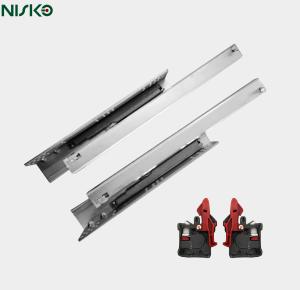 China Full Extension Concealed Undermount Drawer Slides Telescopic Soft Closing wholesale