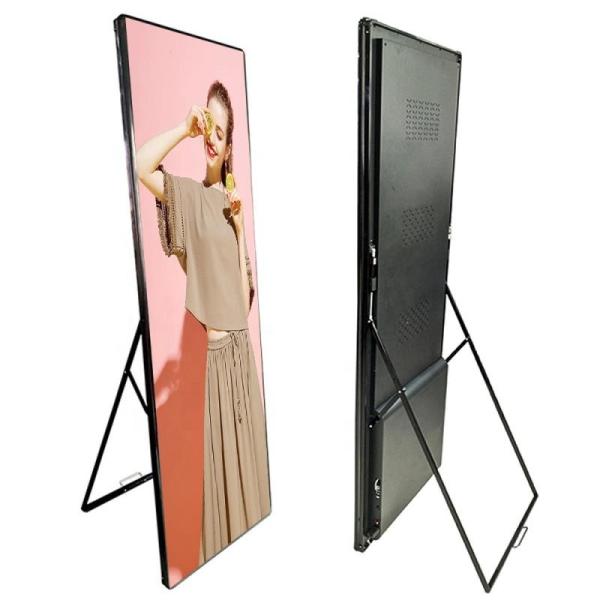 Quality HD LED Poster Display P2.5 Full Color Floor Standing Advertisement 1/16 Scanning Wall for sale